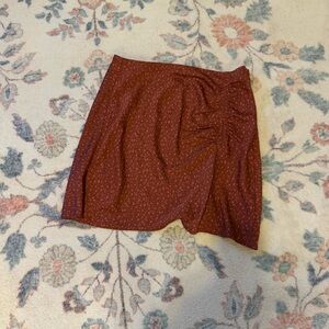 Madewell Red Floral Mini Skirt